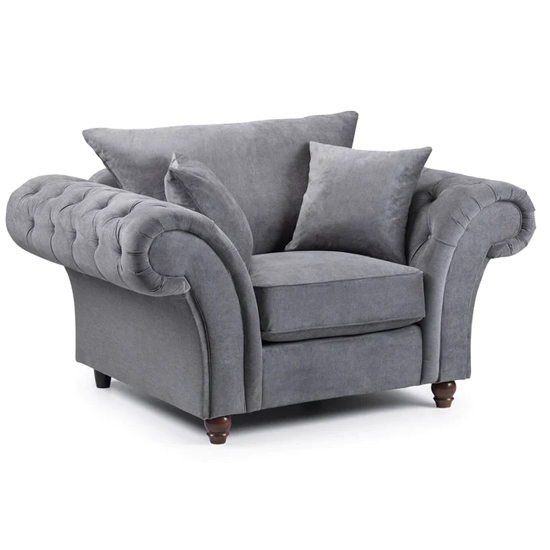 Read more about Winston fabric armchair in grey