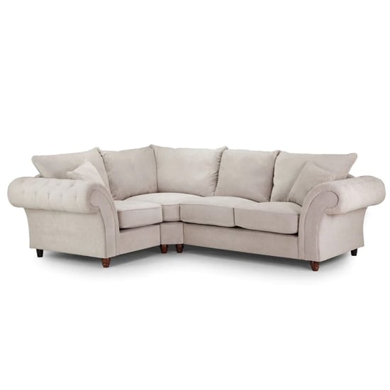 Product photograph of Winston Fabric Corner Sofa Left Hand In Stone from Furniture in Fashion