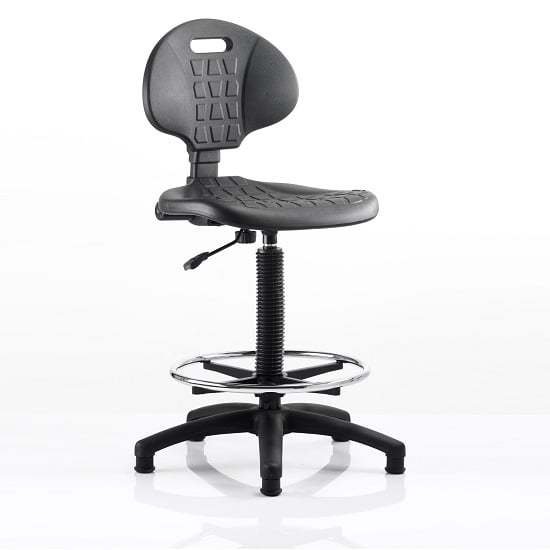 Winston Home Office Operator Chair In Black With Foot Rest