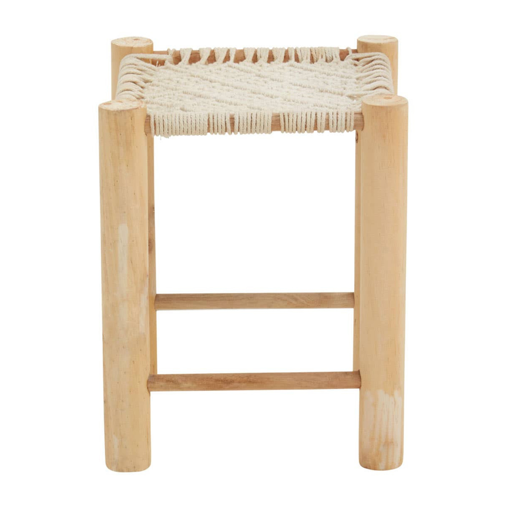 Wintora Wooden Kids Stool in Off White
