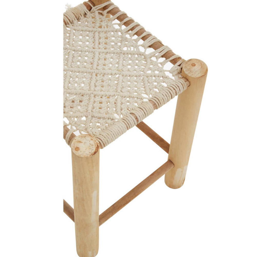 Wintora Wooden Kids Stool in Off White
