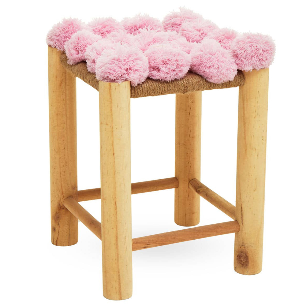 Wintora Wooden Kids Stool in Pink