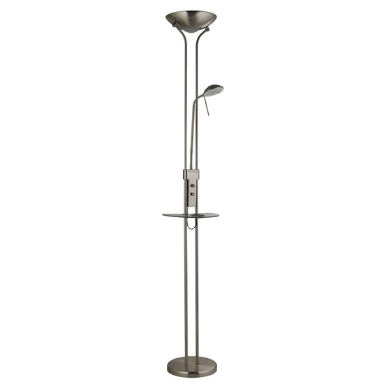 Wireless USB LED Mother And Child Floor Lamp In Satin Nickel_2