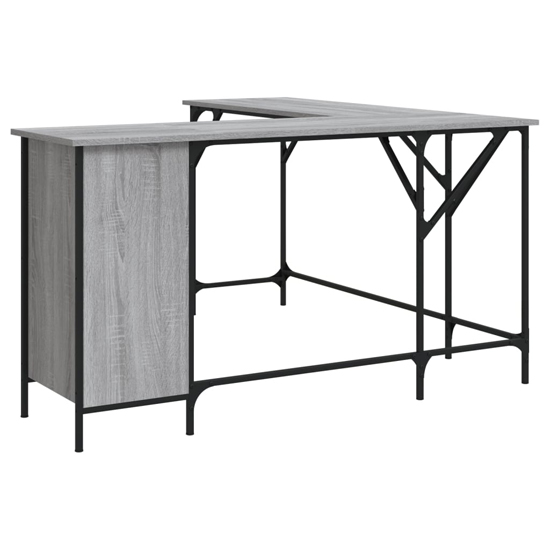 Wisbech Wooden Laptop Desk Corner In Grey Sonoma