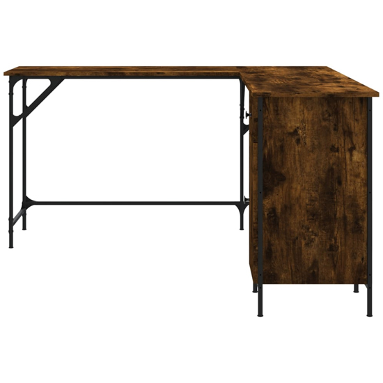 Wisbech Wooden Laptop Desk Corner In Smoked Oak