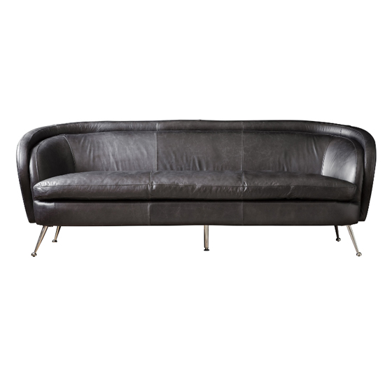 Product photograph of Wisconsin Faux Leather 3 Seater Sofa In Black from Furniture in Fashion