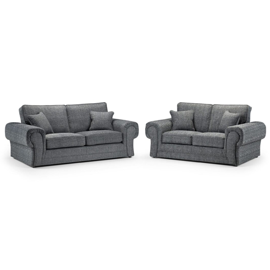 Read more about Wishaw fabric 3 seater and 2 seater sofa in grey