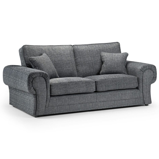 Product photograph of Wishaw Fabric 3 Seater Sofa In Grey from Furniture in Fashion