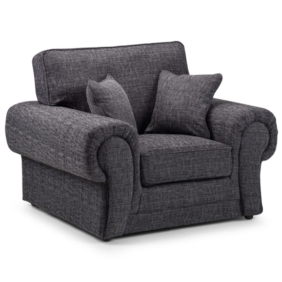 Photo of Wishaw fabric armchair in grey