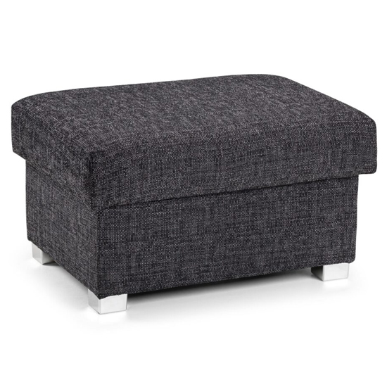 Product photograph of Wishaw Fabric Footstool In Grey from Furniture in Fashion