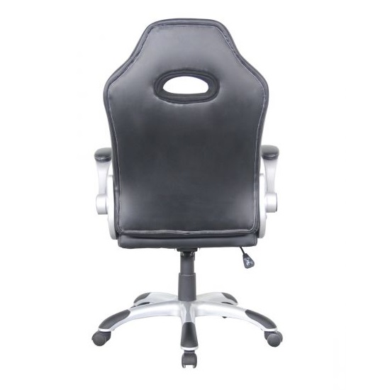 Thurston Home Office Chair In Black And Red Faux Leather_3