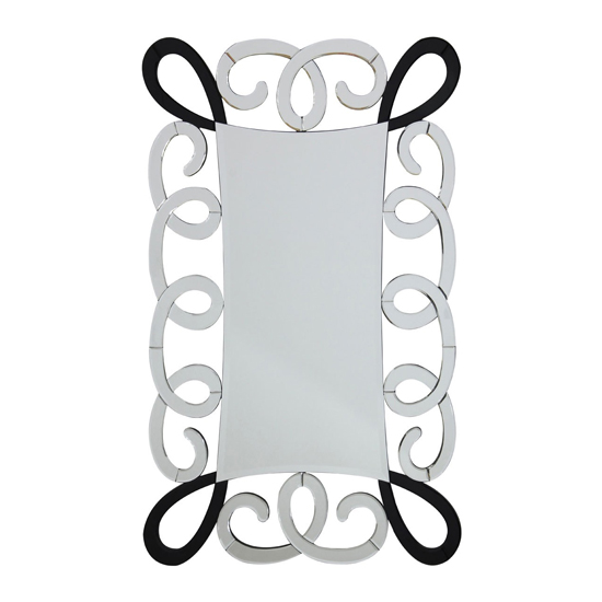 Read more about Witoka scroll design wall mirror in black and silver