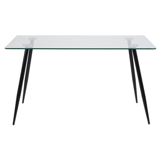 Woodburn Glass Dining Table Rectangular With Black Metal Legs_2