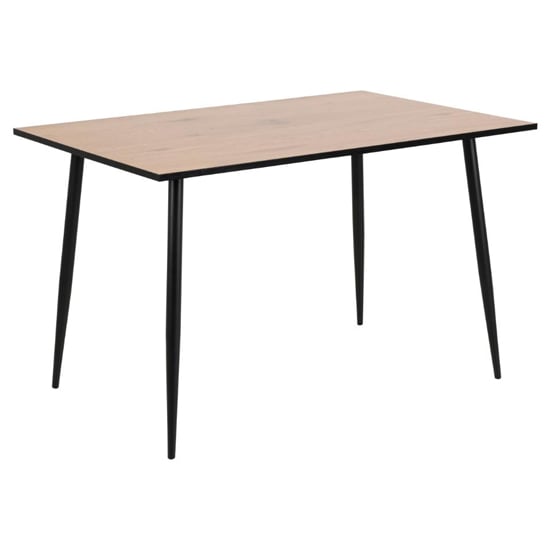 Product photograph of Woodburn Melamine Dining Table Rectangular In Matt Wild Oak from Furniture in Fashion