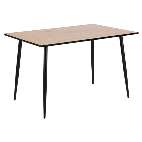 Woodburn Rectangular Wooden Dining Table In Matt Wild Oak