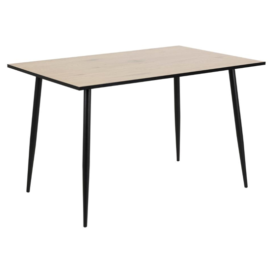 Woodburn Rectangular Wooden Dining Table In Matt Wild Wash