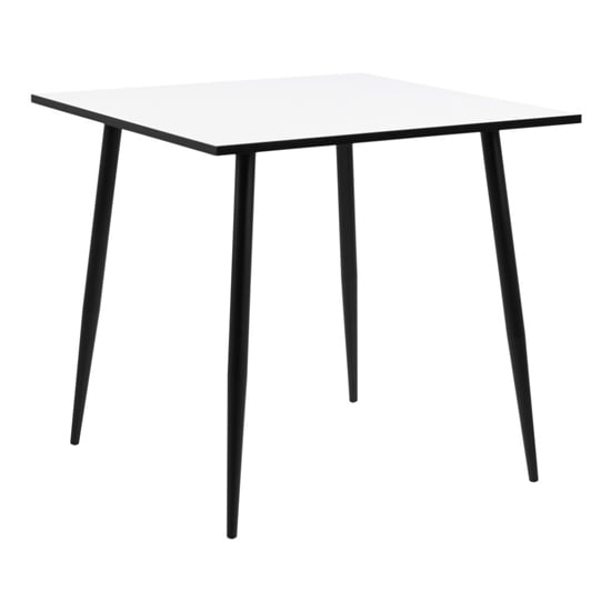 Woodburn Square Wooden Dining Table In White