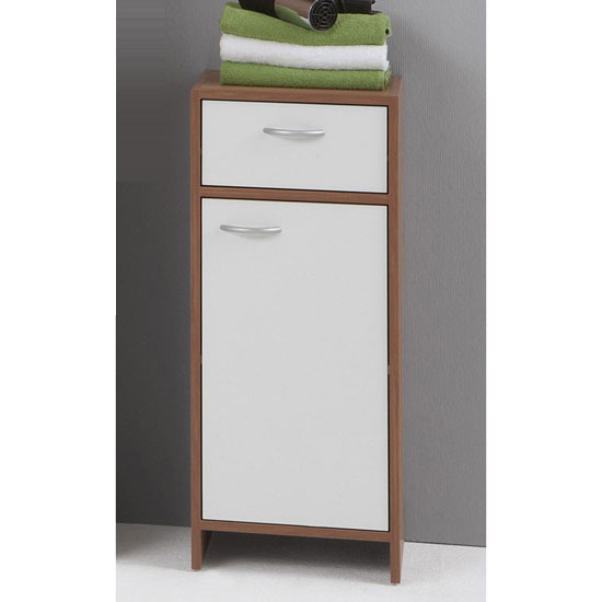 Madrid2 Bathroom Floor Cabinet In Plumtree And White With 1 To Enlarge