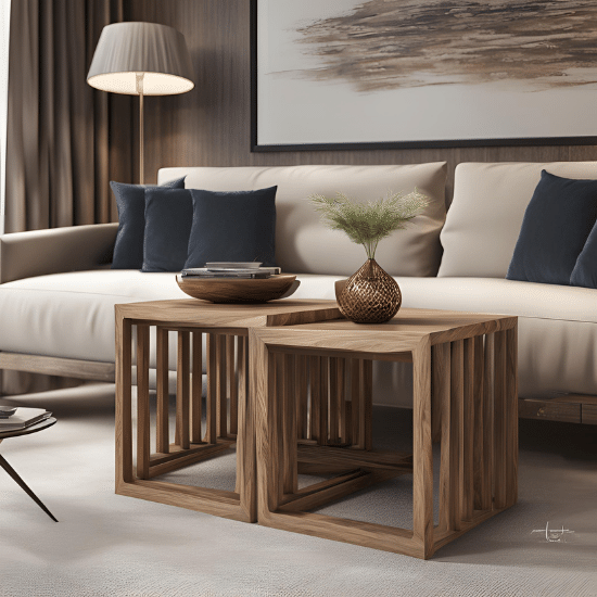 Modern Wooden Nest Of Tables UK Sale