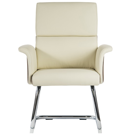 Wooster Visitor Chair In Cream With Cantilever Frame_2