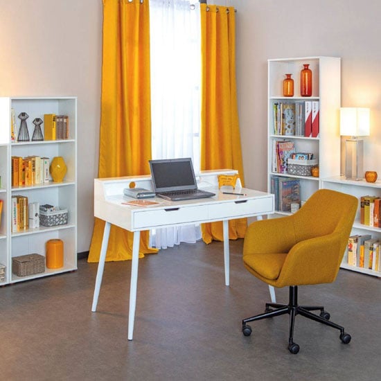 Workrelaxed Fabric Office Swivel Chair In Curry