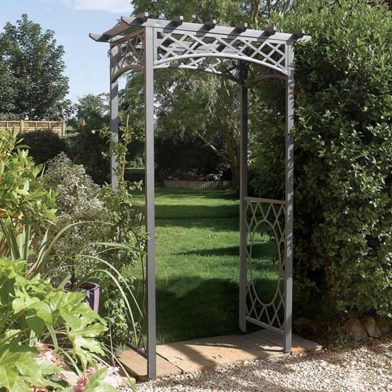 Read more about Worsley metal arch in gunmetal grey