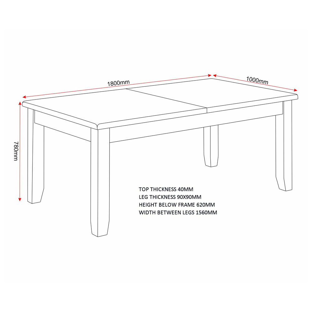 Wrenley Large Wooden Extending Dining Table in Ivory and Oak
