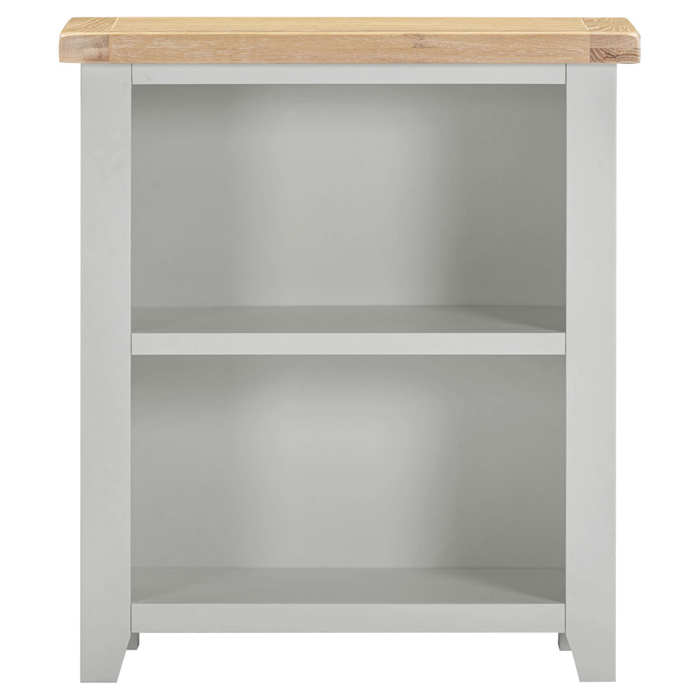 Wrenley Wooden Bookcase in Pebble Grey and Oak