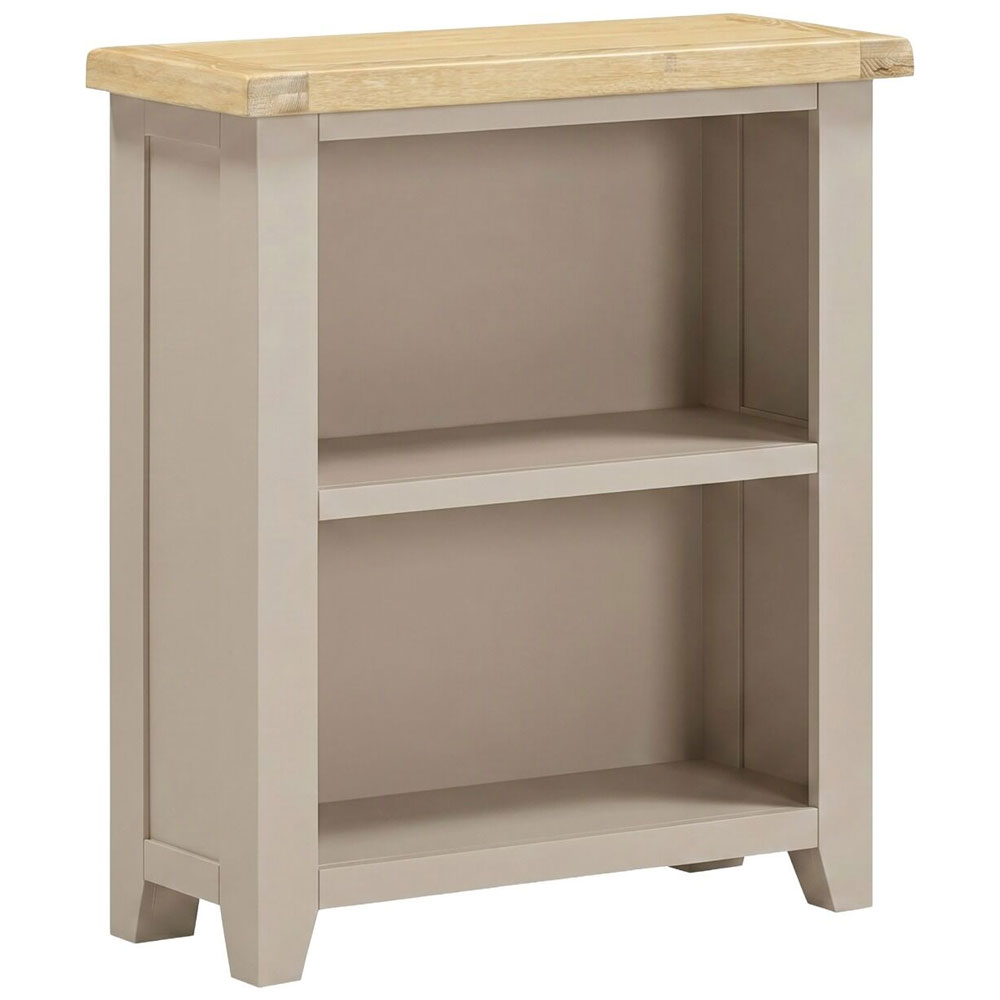 Wrenley Wooden Bookcase in Putty and Oak
