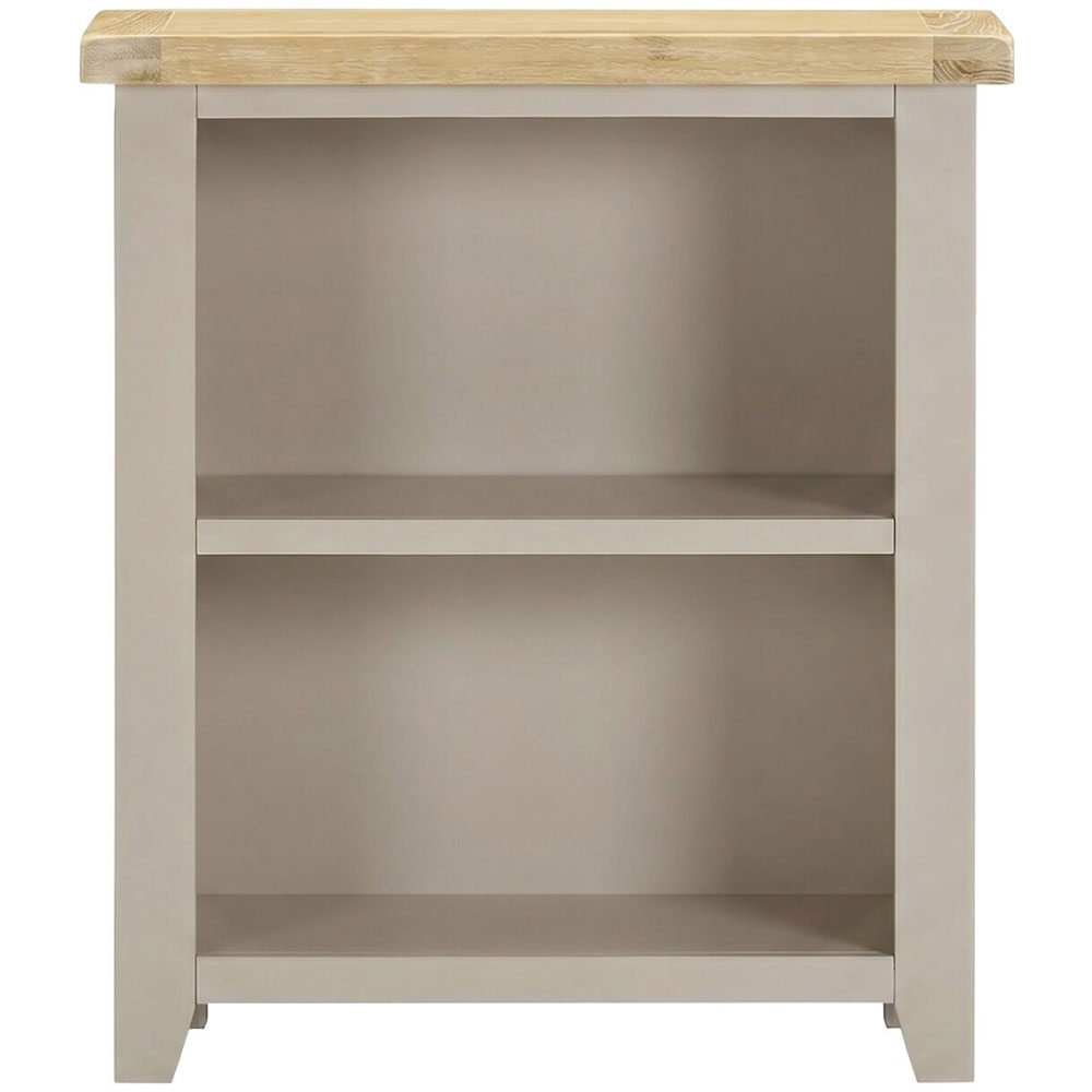 Wrenley Wooden Bookcase in Putty and Oak