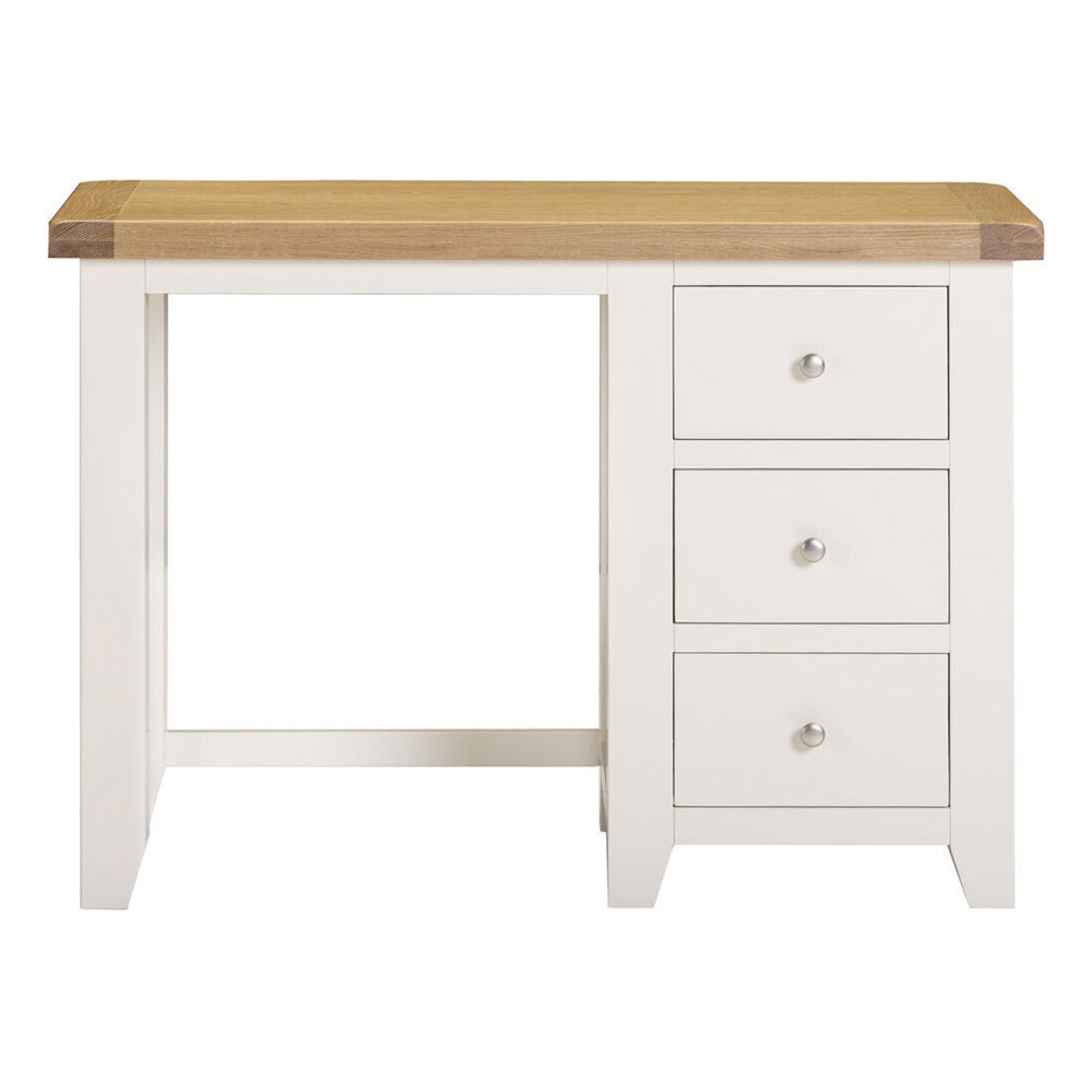 Wrenley Wooden Dressing Table in Ivory and Oak