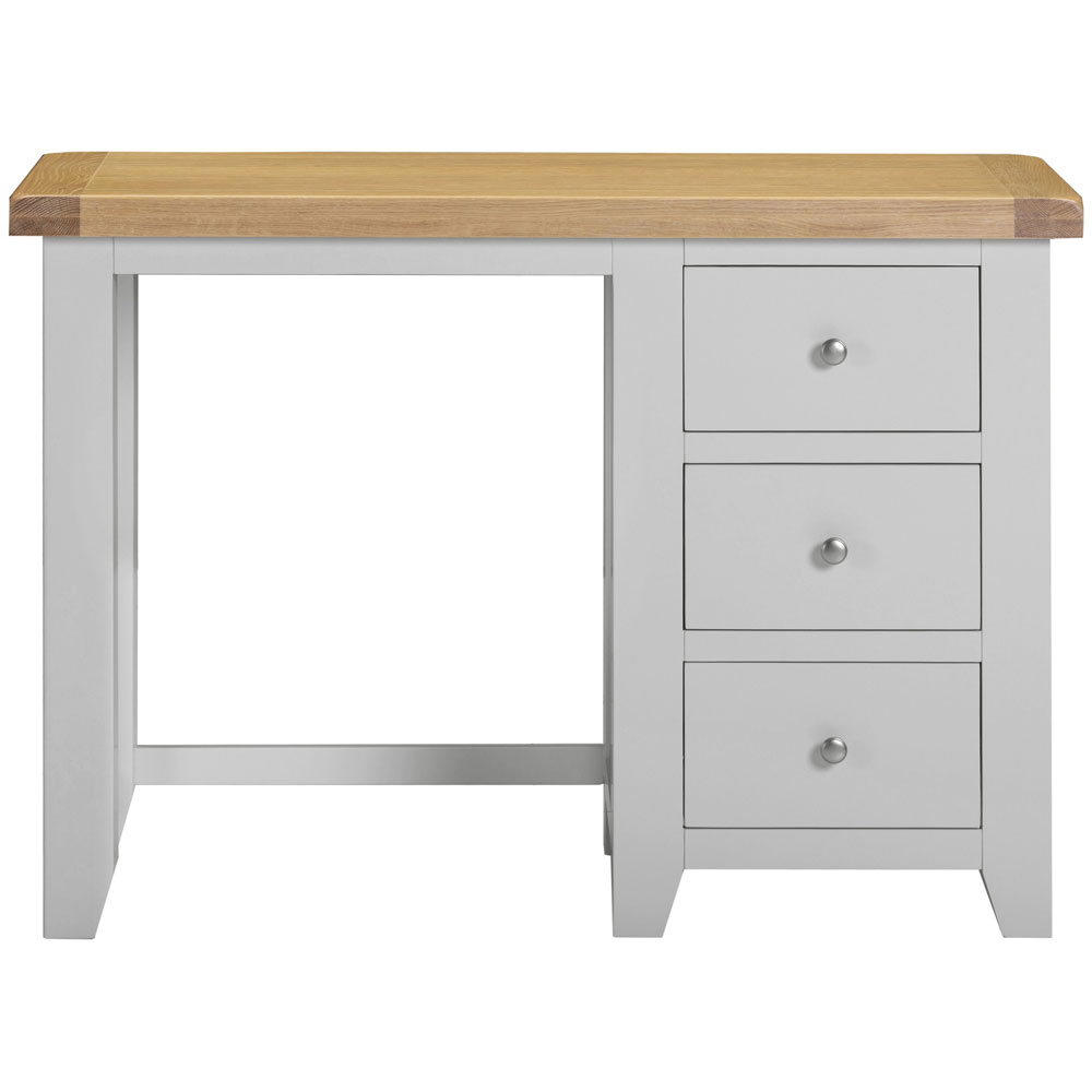 Wrenley Wooden Dressing Table in Pebble Grey and Oak