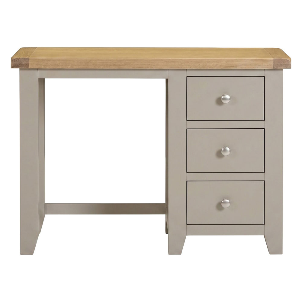 Wrenley Wooden Dressing Table in Putty and Oak
