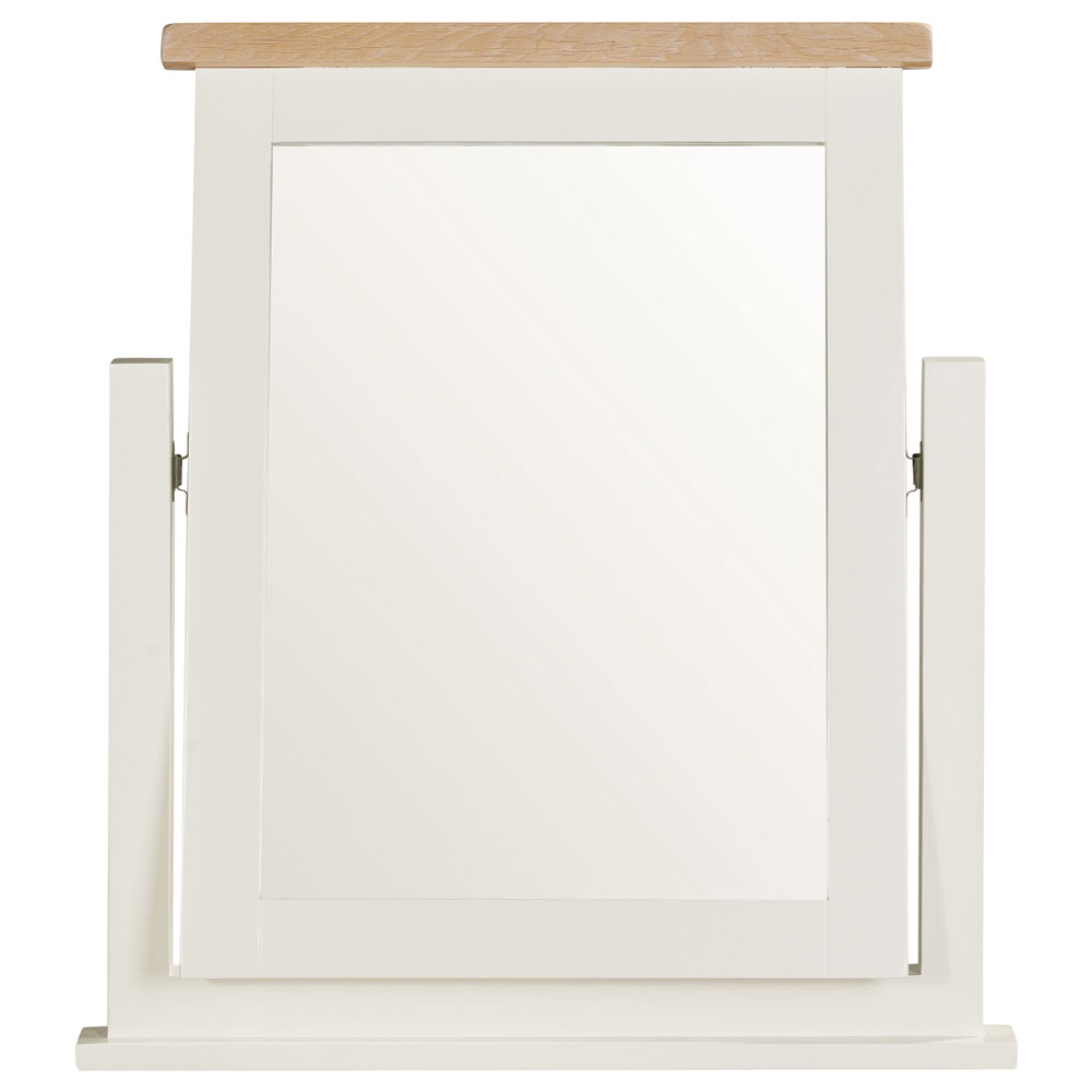 Wrenley Wooden Dressing Table Set in Ivory and Oak
