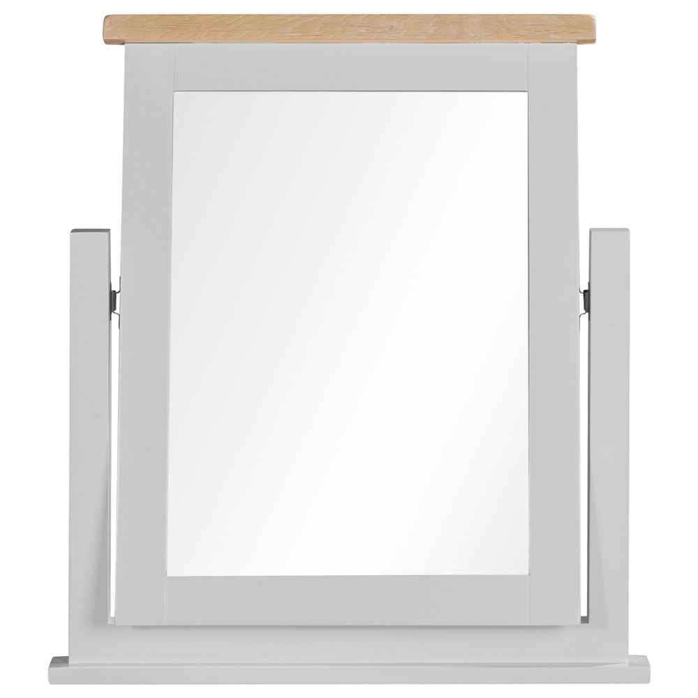 Wrenley Wooden Dressing Table Set in Pebble Grey and Oak