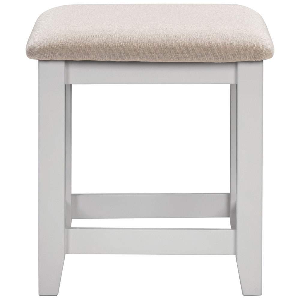 Wrenley Wooden Dressing Stool in Pebble Grey and Oak