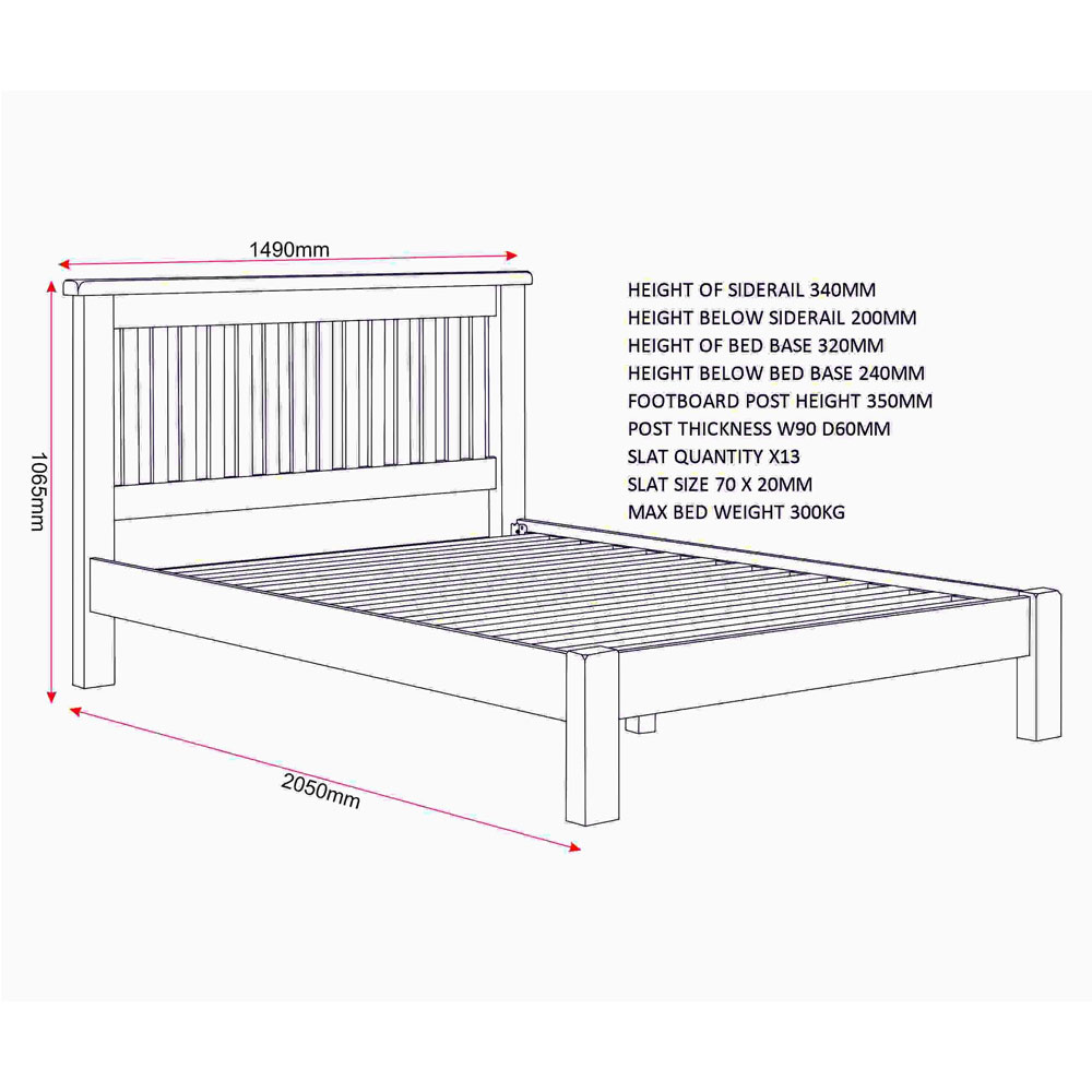 Wrenley Wooden King Size Bed in Ivory and Oak