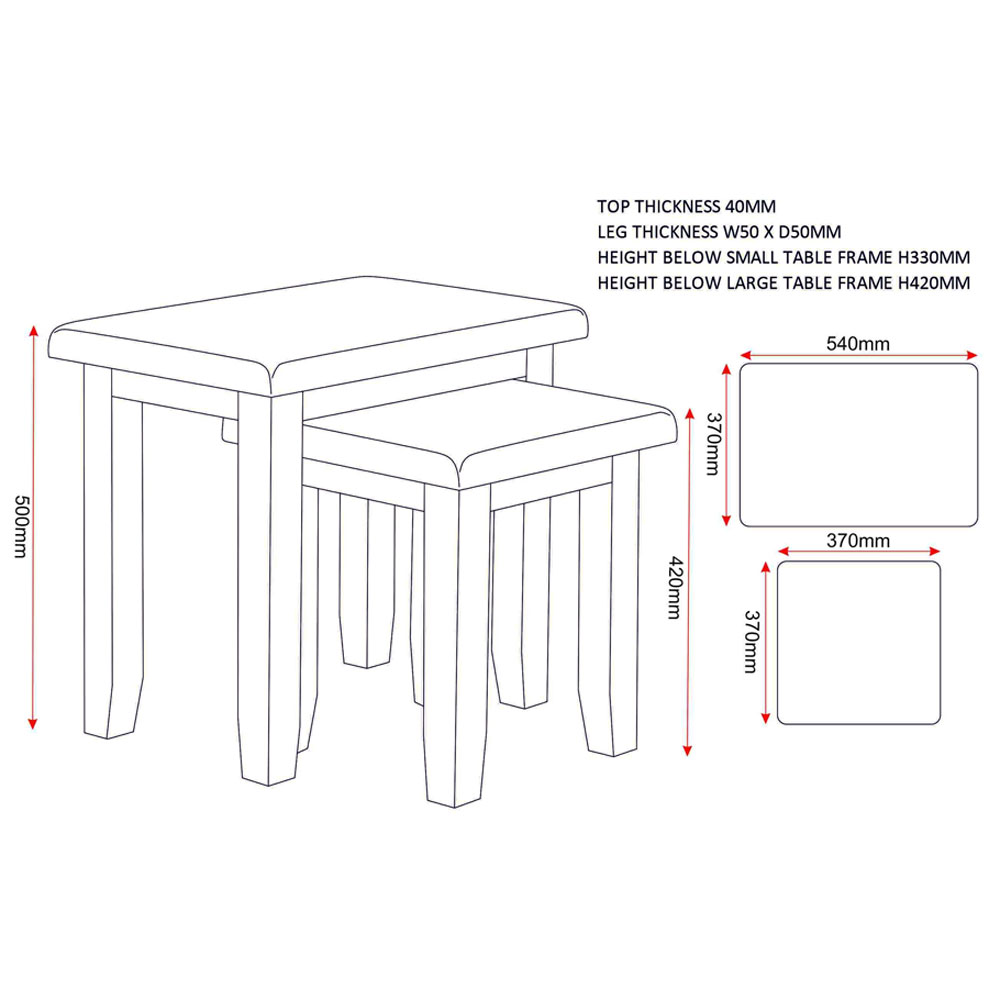 Wrenley Wooden Nest Of 2 Tables in Pebble Grey and Oak