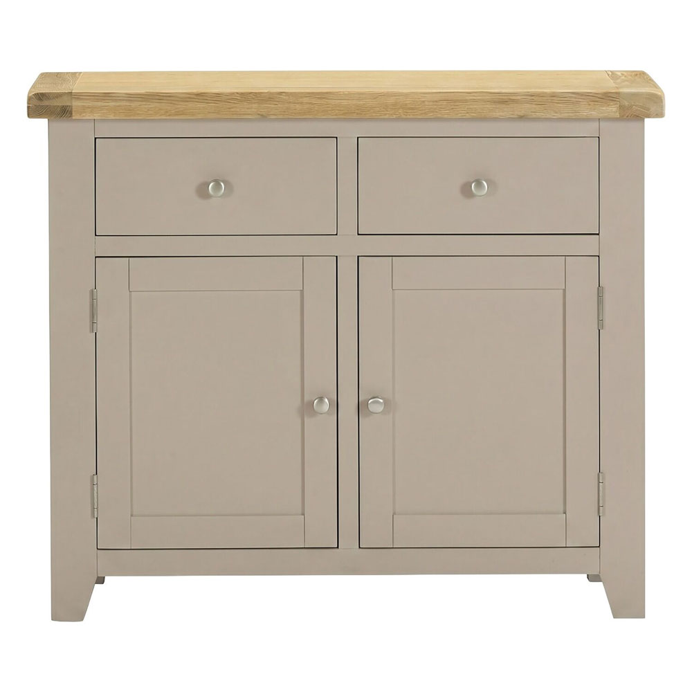 Wrenley Wooden Sideboard with 2 Doors in Putty and Oak