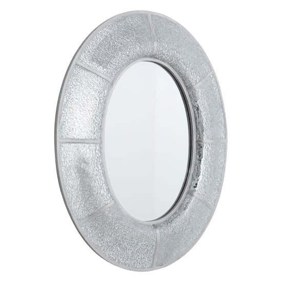 Product photograph of Wrens Oval Wall Bedroom Mirror In Antique Silver Frame from Furniture in Fashion