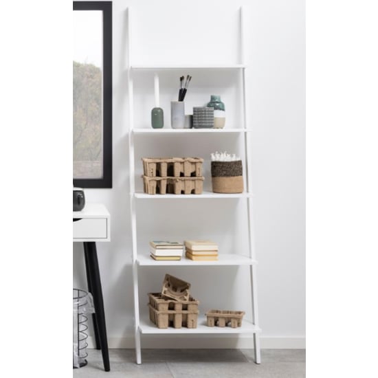 Read more about Writox wooden 5 tier bookcase in white