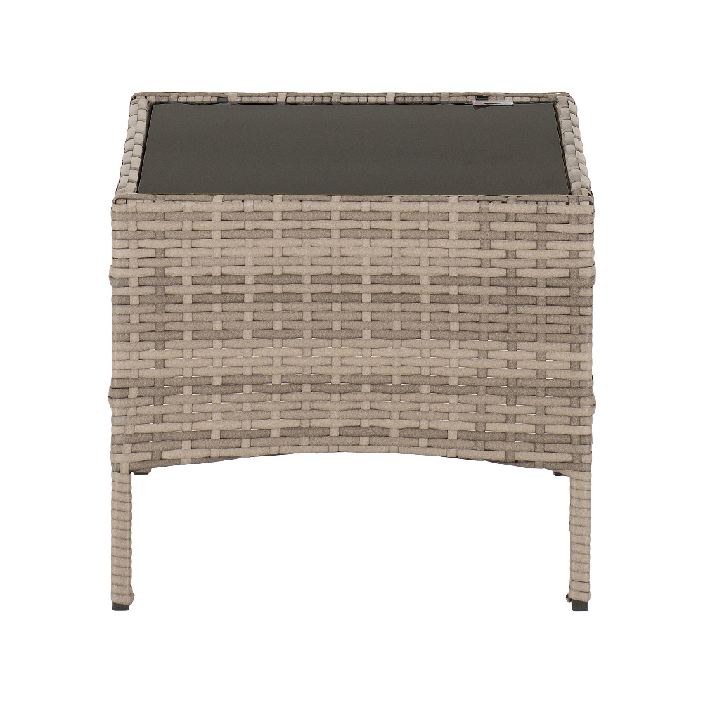 Wroclaw Rattan 3 Piece Garden Set In Grey