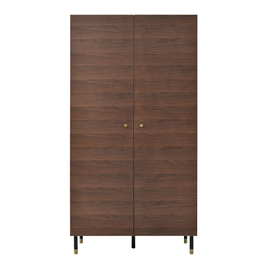 Read more about Wyatt wooden wardrobe with 2 doors in timber tobacco