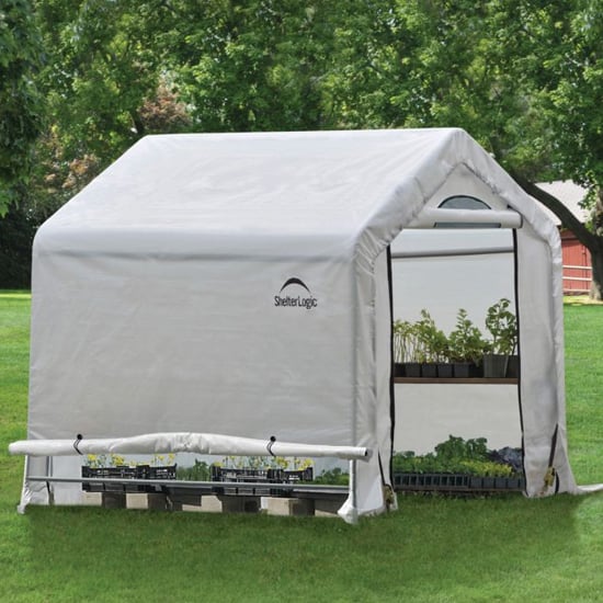 Product photograph of Wyck Ripstop Translucent 6x6 Greenhouse Storage Shed In White from Furniture in Fashion