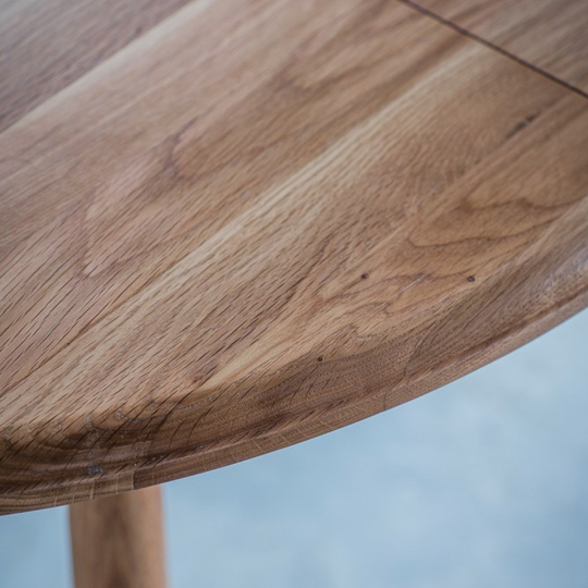 Wycombe Solid Oak Round Extending Dining Table In Oak_3