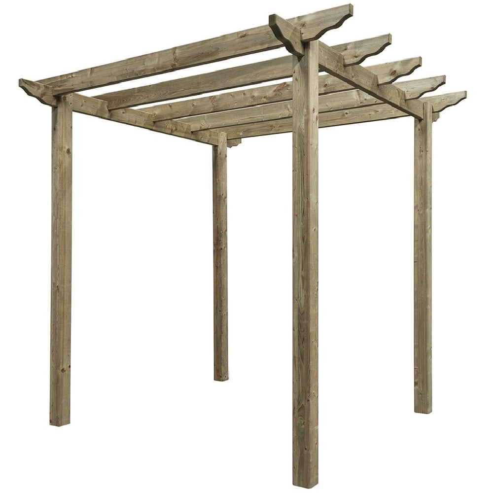 Wymondham Wooden Traditional Pergola In Natural