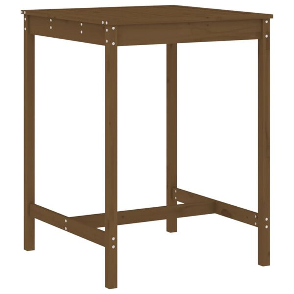 Xandor Garden Solid Wood Bar Table with 2 Stools in Honey Brown