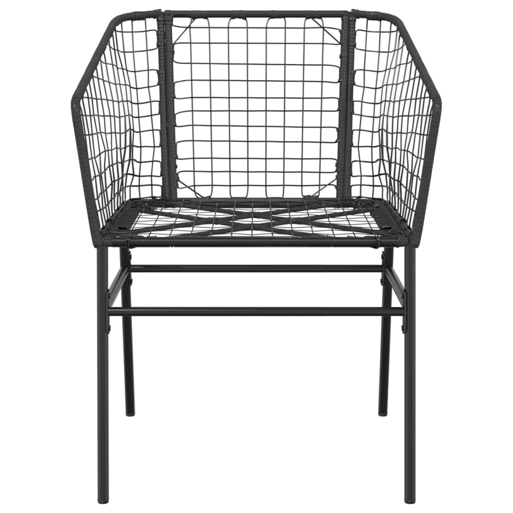 Xanvio Garden Black Poly Rattan Armchair in Pair