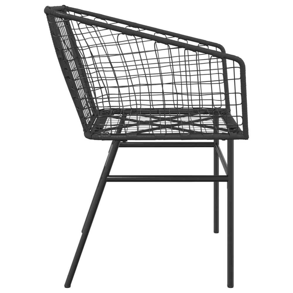 Xanvio Garden Black Poly Rattan Armchair in Pair