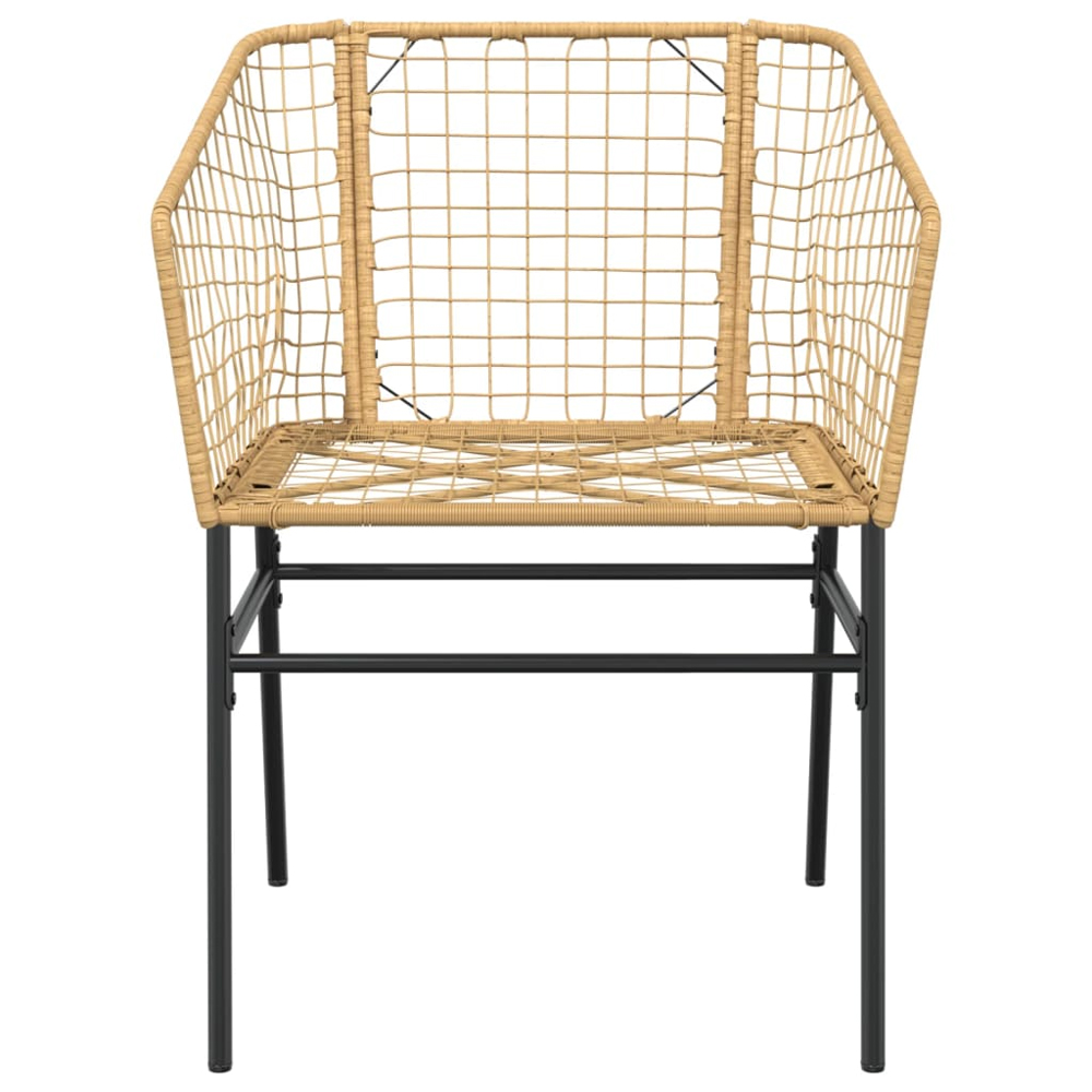 Xanvio Garden Brown Poly Rattan Armchair in Pair